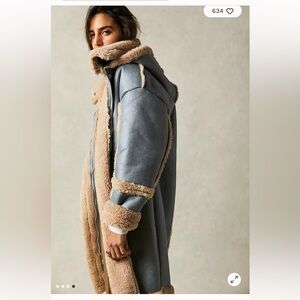 Free People Jakke Azeala Shearling Parka size 4